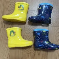 値下げ　はらぺこあおむしと星柄　長靴 2足