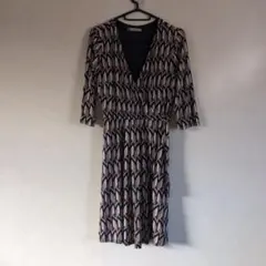 総柄　派手　MAILLE DEMOISELLE 幾何学 ワンピース　フランス製