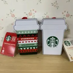 Starbucks オーナメント缶 2個セット 空き缶 小物入れ