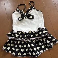 ハート柄フリルセパレート水着 100cm