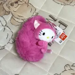 平成ふわふわ尻尾マスコット ハローキティ ぬいぐるみ