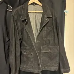 GU メンズ デニムジャケット ブラック