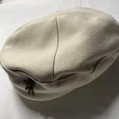 【新品】クマチャーム付きホワイトベレー帽