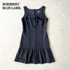 希少✨BURBERRY BLUE LABEL ブラック ワンピース リボン 36のサムネイル