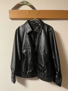 GU フェイクレザーハリントンジャケット XXL レディース