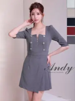 【最終値下げ】グレー ミニドレス Andy