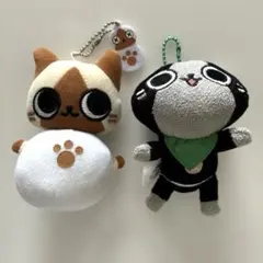 モンスターハンター アイルー メラルー　ぬいぐるみ マスコット 2点セット