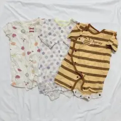 ロンパース　ベビー　夏　50 60 70 ハチ　フルーツ　半袖　女の子　新生児