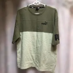 PUMA 半袖 Tシャツ オリーブ/クリーム