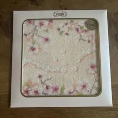 【未使用品】FEILER 桜の花柄 タオルハンカチ