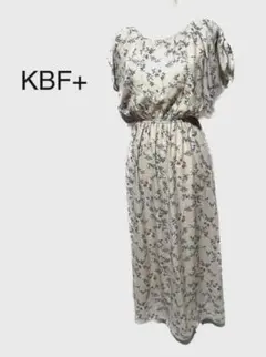 KBF+ ケービーエフプラス ワンピース 花柄 ベージュ 可愛い レディース ◎