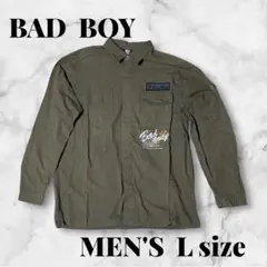 Bad Boy メンズ Lサイズ 長袖シャツ オリーブグリーンのサムネイル