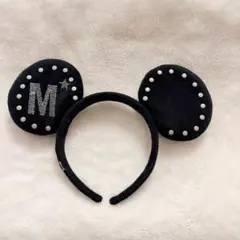 東京ディズニーリゾート ミッキー スタッズ イニシャル カチューシャ タグなし