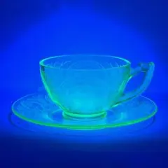 ウラン硝子 デプレツシヨングラス ファイヤーキング社 1933年頃 プレス