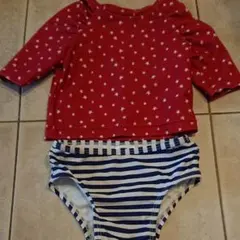 【着画あり】水着 ラッシュガード 女の子 80センチ