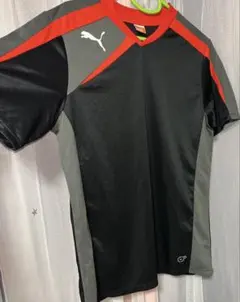 PUMA スポーツシャツ M 黒/赤/灰