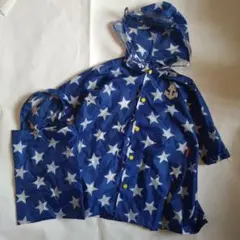 キッズ レインコート 星柄 収納袋付き
