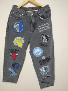 ✓90s NBA 公式 UNK ビッグワッペン デニムパンツ W38 - メルカリ