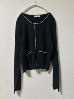 B.K.M.S. ブラックカーディガン 長袖 LL 羽織り