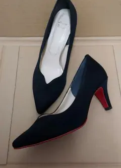 メタルルージュ レッドソールVカットポインテッドトゥパンプス 22.5