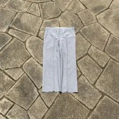 80s vintage ストライプ　スラックス　ヒッコリー　ノータック　YZIP