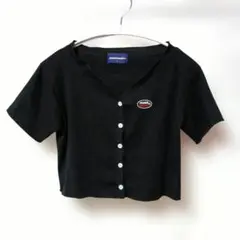 muahmuah カーディガン クロップド ブラック Tシャツ