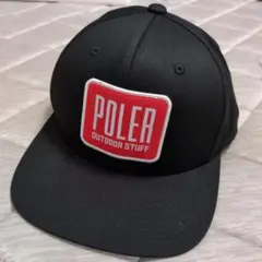 新品☆POLER ブラックキャップ ロゴ刺繍　ポーラー