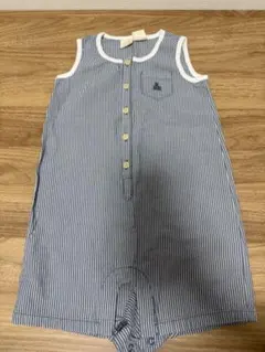 ストライプ柄 ロンパース 12m 18m GAP 男の子 baby 夏服 ブルー
