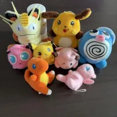 当時物)1998年ポケモンぬいぐるみ　８匹セットのサムネイル