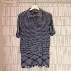 vintage MISSONI ボーダー ポロシャツ L程度 ITALY製のサムネイル