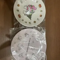 モスバーガー福袋メラミンプレート　2枚セット　マイメロ　クロミ　モス