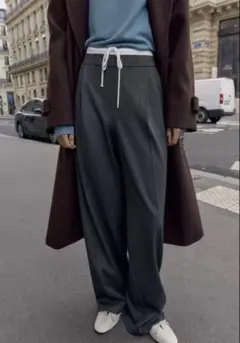 正規品 Bibiy ネイビー JULIET DOUBLE WAIST PANTS - メルカリ