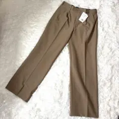 タケオキクチ　ドレスパンツ　ブラウン　キャメル　Lサイズ