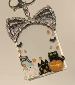 トレカケース レジンデコ ハロウィン 猫耳 レジントレカケース