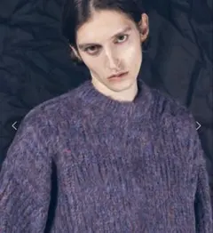 ムリネブラッシュドキッドモヘアクルーネックニットMAISON SPECIAL