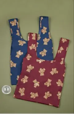 レア 新品未開封 ジェラートピケ エコバッグ青 くま ガチャ 表参道イベント限定