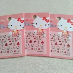 【新品】サンリオ　キティ　ネイルシール 3枚セット　ハローキティ　キティちゃん