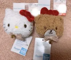サンリオ　ハローキティ＆タイニーチャム　ヘアクリップ　2点セット