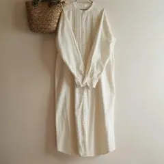 新品 SM2 blue☆オフ／起毛ビエラシャツワンピース