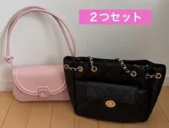 SHEIN シーイン　バッグ　２つセット　ブラック　黒　MOTF ピンク