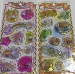 なっとうちゃん、フワフワラビちゃん キラキラウォーターシール 国内正規品