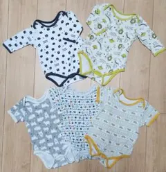 ロンパース 5点セット 80㎝　半袖3枚、長袖2枚