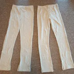 UNIQLO キッズ レギンス 150 グレー　2枚セット