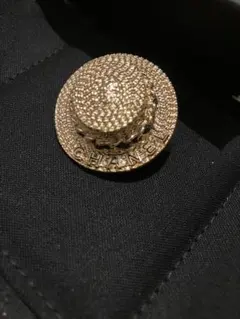 CHANEL シャネル ミンク ファー リボン カクテルハット 帽子 ブラック