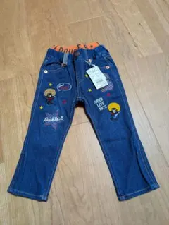 最終価格　ダブルB 刺繍付きデニムパンツ 90cm