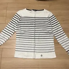 グラデーションボーダー 長袖 カットソー アンカー刺繍　ロンTのサムネイル