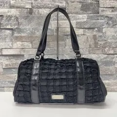 な*な様 MOSCHINO 黒 ギャザー入り ハンドバッグ