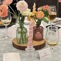 ウェルカムスペース　キャンドル　10本セット　ツイストキャンドル　ピンク　結婚式