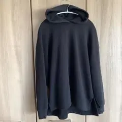 ユニクロ　スウェットスリットプルパーカー　ブラック　XL
