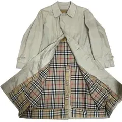 バーバリー ステンカラーコート ライナー付き ノバチェック C-TKタグ